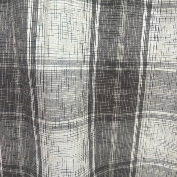 Rock & Republic Gry Wht Plaid Button Down Lg Slv Adjustable Short Sleeve Men’s M - Picture 4 of 9